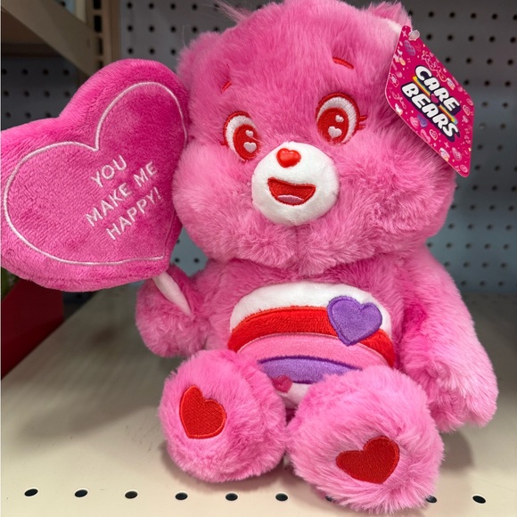 CARE BEARS CHEER BEAR VALENTINE'S PLUSH - Picture 1 of 1